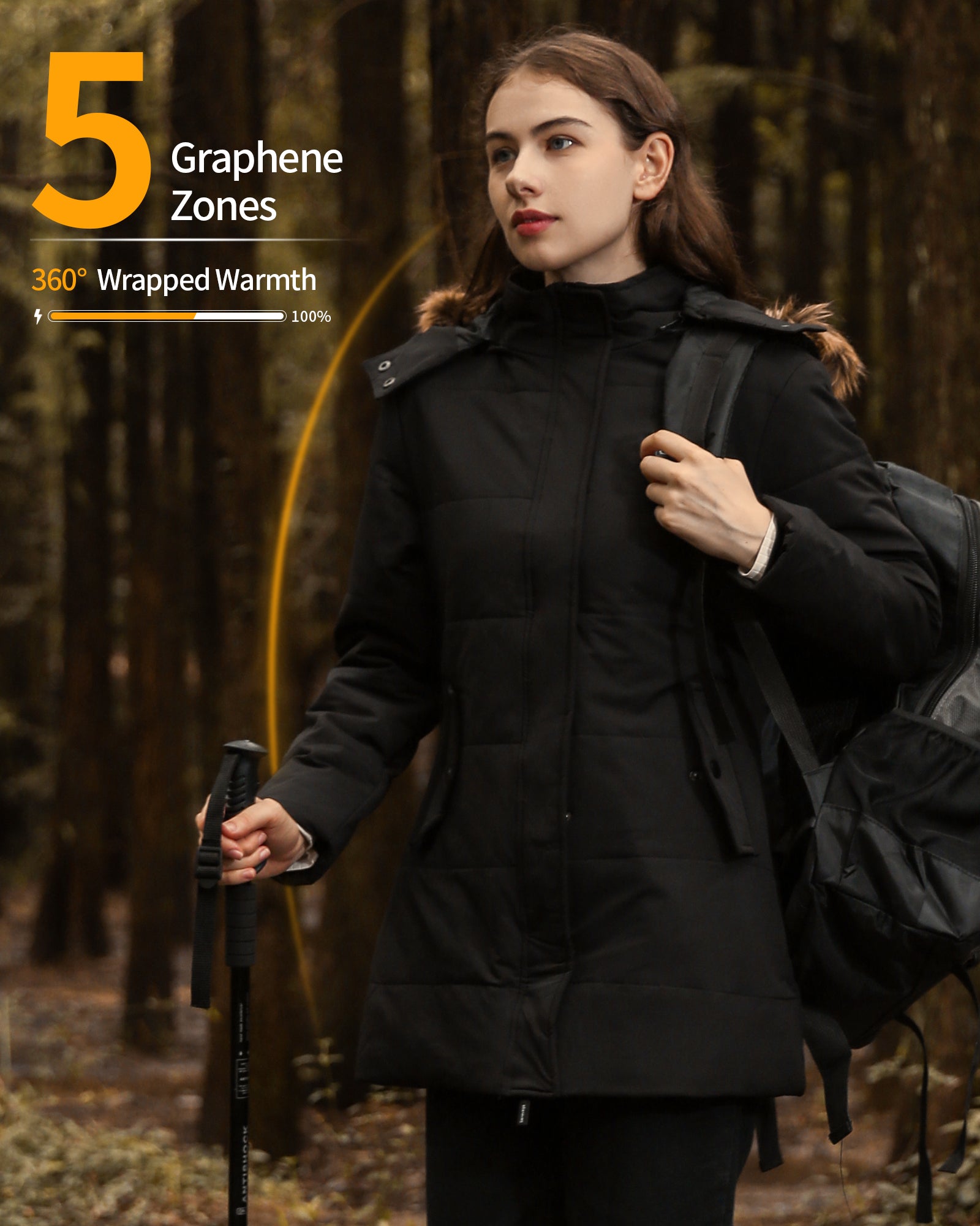 Women Heated Jacket Coat for Winter Outdoor Work Ice Fishing Gear  Motorcycle Accessories Camping Camper Essentials Travel Must Haves Hiking  Supplies Hunting Equipment Skiing Necessities Warmer Gifts – WULCEA  Graphene Heat