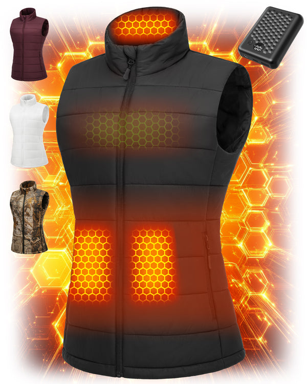 Women's Hooded Heated Vest (Thicken Fleece)