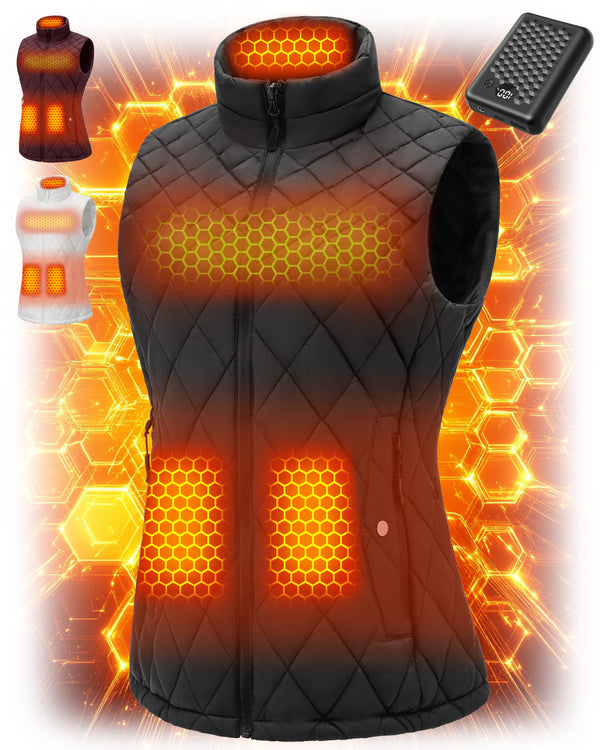 Women's Hooded Heated Vest (Thicken Fleece)